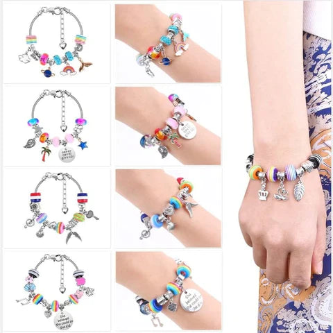 Kit de Montar Pulseiras Femininas – 63 Peças para Criar, Brilhar e Personalizar!