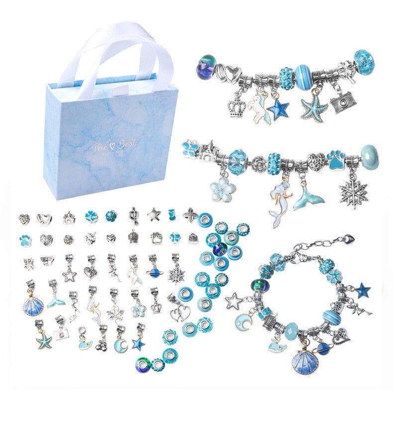 Kit de Montar Pulseiras Femininas – 63 Peças para Criar, Brilhar e Personalizar!