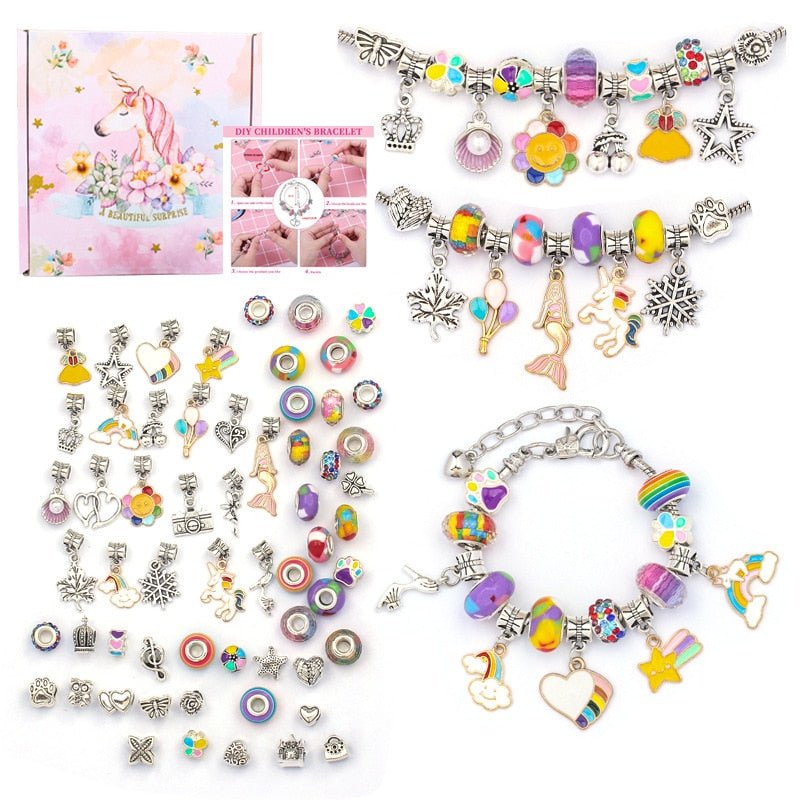 Kit de Montar Pulseiras Femininas – 63 Peças para Criar, Brilhar e Personalizar!