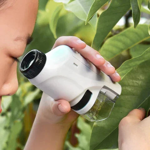 Microscópio Portátil Infantil – Explore o Mundo Minúsculo com as Mãos!